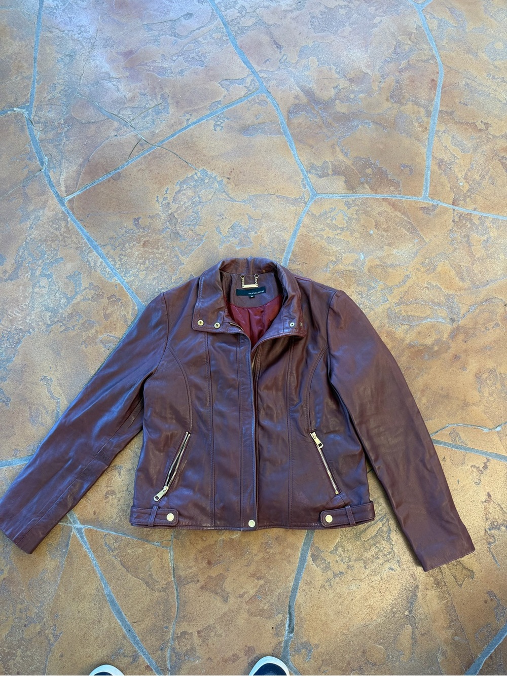 Wilsons Leather Women's Wine Moto Jacket